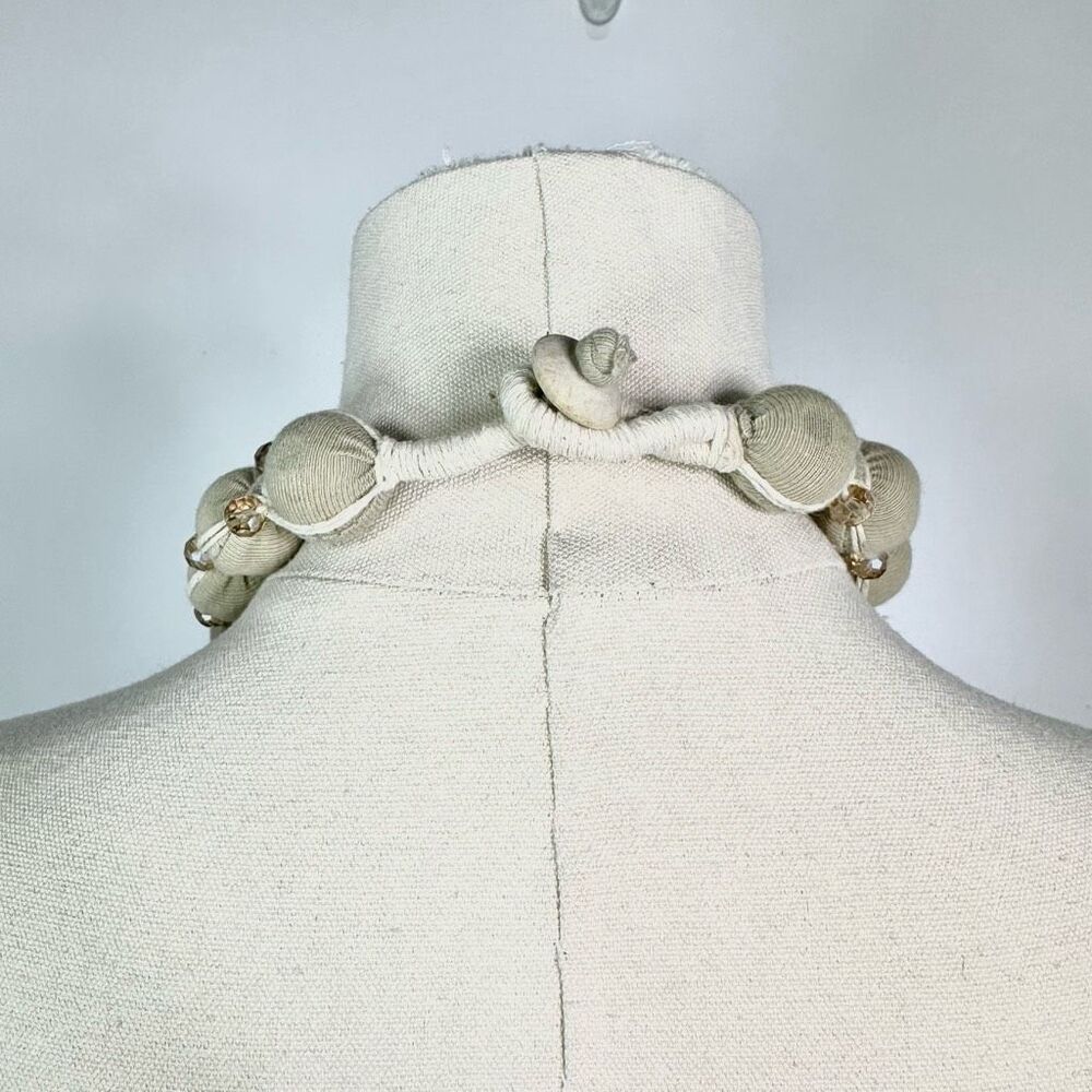 NEW Mare Sole Amore Luna Necklace OS Statement Boho Natural Lagenlook Beachy - Picture 8 of 11